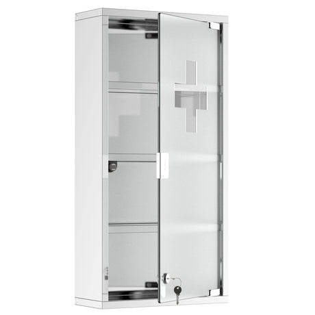 easycomfort easycomfort armadietto medicinale cassetta porta medicina a quattro ripiani in acciaio inox 30 x 12 x 60cm ean 8054111841658