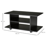 easycomfort easycomfort mobile tv moderno con ruote mobiletto tv in legno 80 40 40cm nero ean 8054144131672