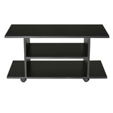 easycomfort easycomfort mobile tv moderno con ruote mobiletto tv in legno 80 40 40cm nero ean 8054144131672