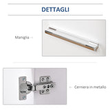 easycomfort easycomfort mobiletto in legno con ruote e 2 ante 60x35x65cm bianco ean 8054144131573