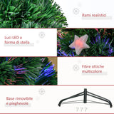easycomfort easycomfort albero di natale artificiale 120cm a fibra ottica e 16 luci led a forma di stella