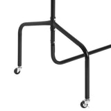 easycomfort easycomfort rella appendiabiti attaccapanni in metallo stand per vestiti con rotelle nero 150x60x170cm ean 8054111845250