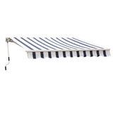 easycomfort easycomfort tenda da sole avvolgibile a parete manuale a righe blu e bianco 2.5x2m