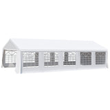 easycomfort easycomfort gazebo da giardino 10x6m con pareti rimovibili e finestre acciaio e poliestere