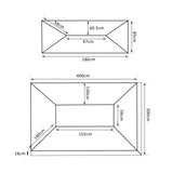 easycomfort easycomfort tetto di ricambio impermeabile per gazebo da giardino doppio tetto 3x4m