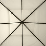 easycomfort easycomfort tetto di ricambio impermeabile per gazebo da giardino doppio tetto 3x3m crema
