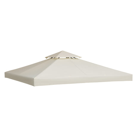 easycomfort easycomfort tetto di ricambio impermeabile per gazebo da giardino doppio tetto 3x3m crema