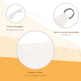 easycomfort easycomfort tende da sole a vela rettangolare protezione raggi uv in pe crema 4x6m