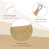 easycomfort easycomfort tende da sole a vela rettangolare protezione raggi uv in pe sabbia 4x6m