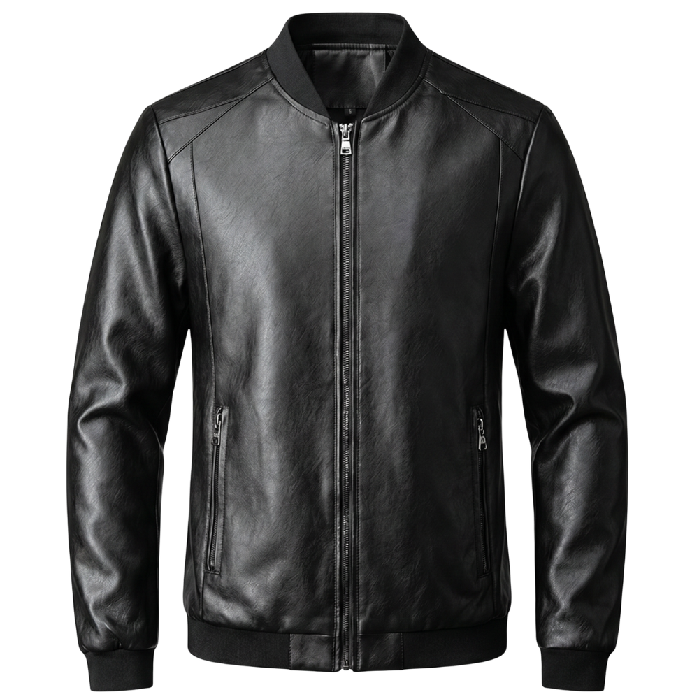 Vintage Casual Faux Leather Jacket
