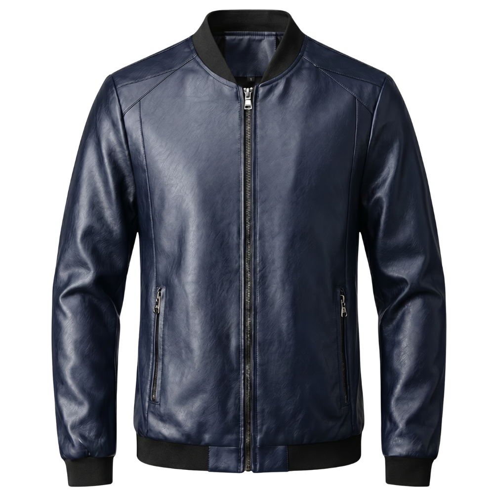 Vintage Casual Faux Leather Jacket