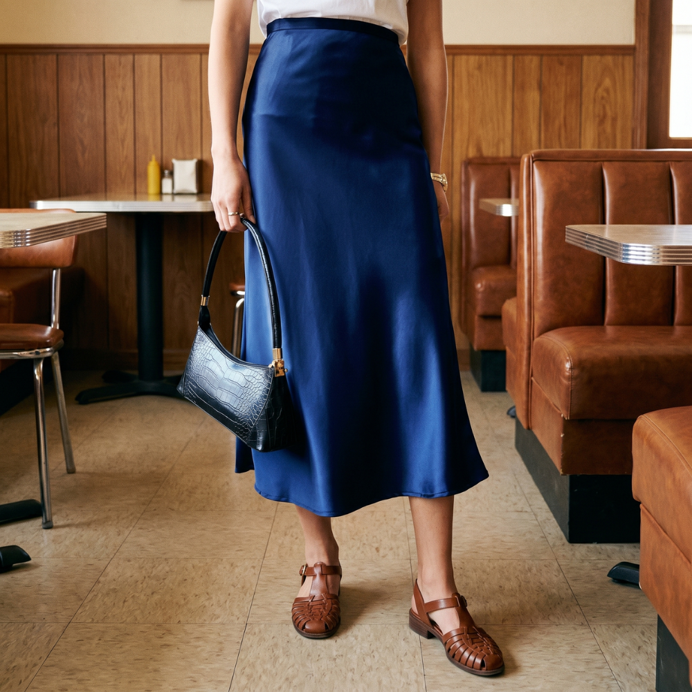 Vintage Royal Blue Skirt