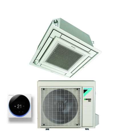 Daikin Vollflache Kassetten-Klimaanlage 18000 BTU FFA50A9 R-32, optionales WLAN mit weißem Gitter im Lieferumfang enthalten, Klasse A+/A – italienische Garantie