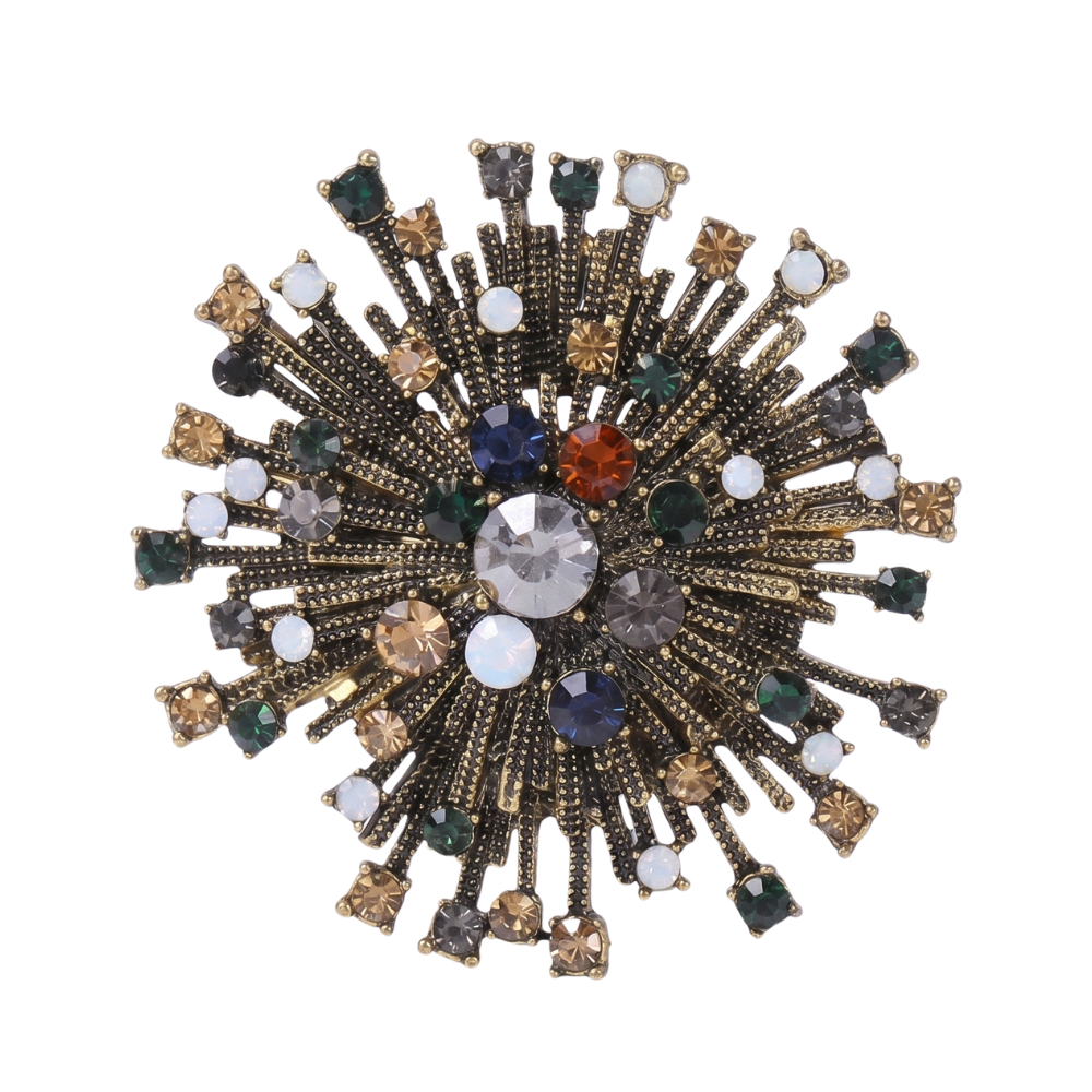 Broche Strass Vintage à Diamants