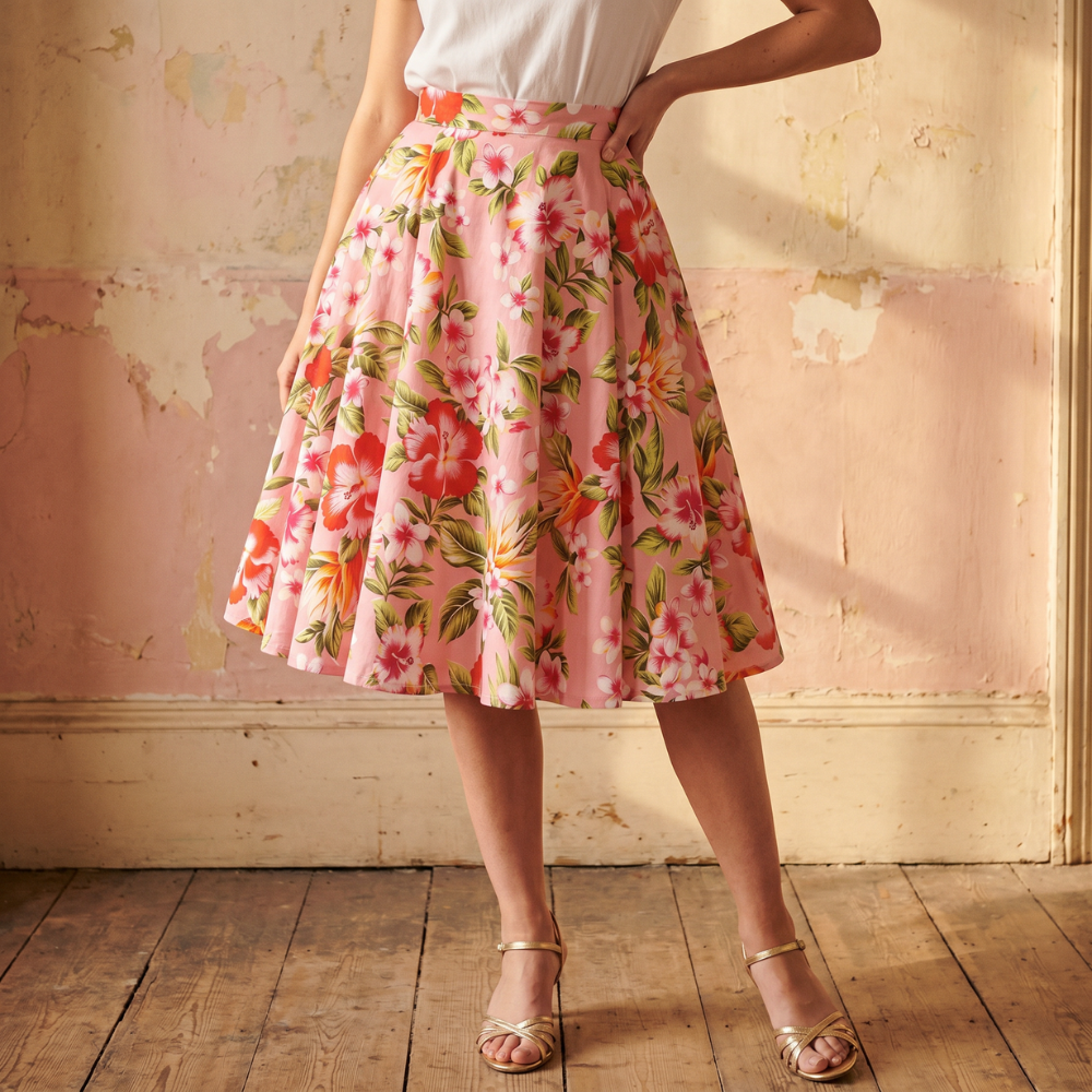 Vintage Rose Floral Skirt