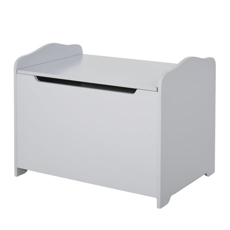 easycomfort easycomfort cassapanca portagiochi in legno panca contenitore per cameretta coperchio con pistone pneumatico 60x40x48cm grigio
