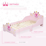 easycomfort easycomfort letto per bambini con bordi rialzati e 6 gambe in legno per cameretta lettino per bimbi da 3 6 anni 143x73x60cm rosa