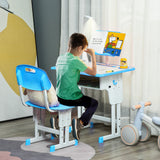 easycomfort easycomfort banco scuola con sedia ad altezza regolabile e luce per bambini 6 12 anni acciaio e mdf grigio