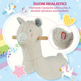 easycomfort easycomfort dondolo a forma di alpaca per bambini 36 72 mesi crema