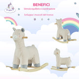 easycomfort easycomfort dondolo a forma di alpaca per bambini 36 72 mesi crema
