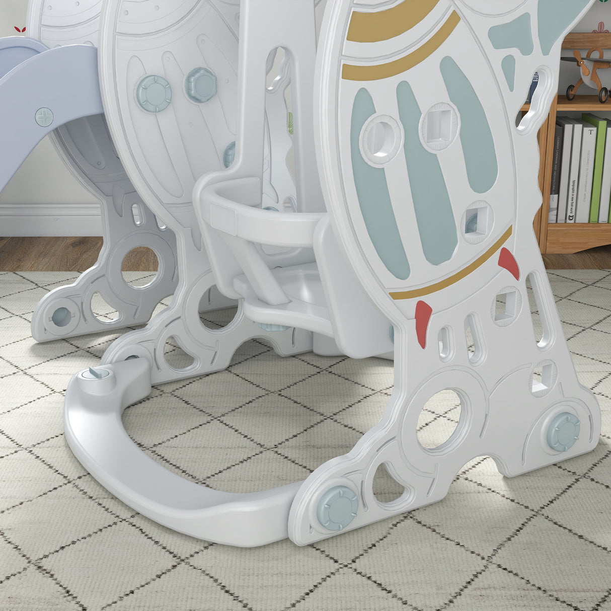 easycomfort easycomfort gioco per bambini 18 48 mesi set 3 in 1 in plastica con altalena scivolo e canestro 150x185x92 cm