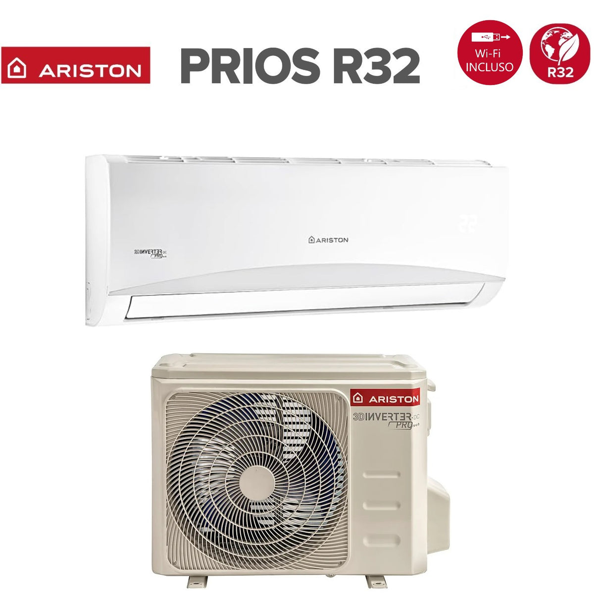 climatizzatore condizionatore ariston inverter serie prios 18000 btu c 50 mud0 r 32 wi fi optional classe a__ a_