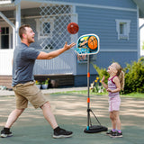 easycomfort easycomfort set canestro per bambini regolabile in altezza con palla da basket base e pompa gonfiaggio inclusi