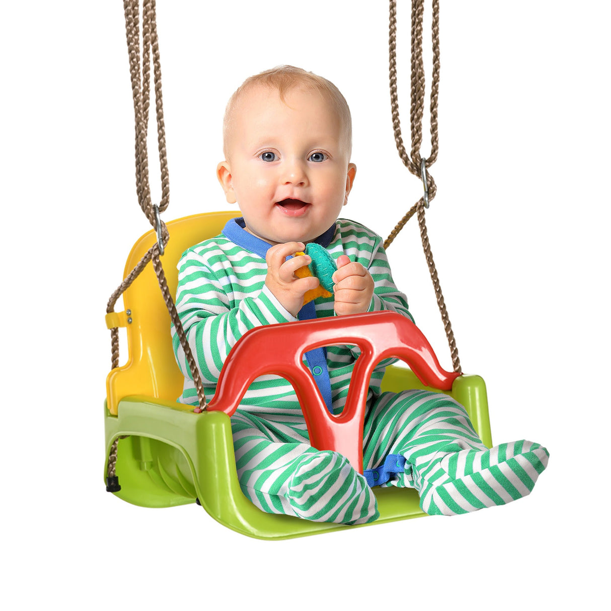 easycomfort easycomfort altalena per bambini 9 36 mesi in pp e pe con corda regolabile e cintura 42x33x120 180 cm