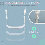 easycomfort easycomfort altalena per bambini 9 36 mesi in pp e pe con corda regolabile e luci led 39x16 5x120 180 cm bianco