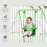 easycomfort easycomfort altalena per bambini 6 36 mesi da giardino e salotto in acciaio e pe 122x146x122 cm verde