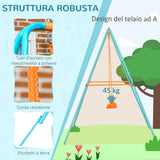 easycomfort easycomfort altalena per bambini 3 8 anni da giardino in acciaio e pe con seggiolino e picchetti 163x145x181 cm