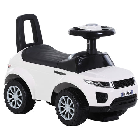 easycomfort easycomfort macchina cavalcabile giocattolo per bambini 12 36 mesi macchina a spinta con vano contenitore e schienale bianca
