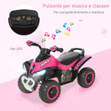 easycomfort easycomfort quad giocattolo per bambini cavalcabile con luci e suoni movimento a spinta eta consigliata 18 36 mesi rosa 67 5x38x 44cm