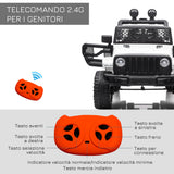 easycomfort easycomfort macchina elettrica per bambini jeep fuoristrada con telecomando e 2 velocita 100x65x72 cm bianco