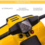 easycomfort easycomfort quad elettrico per bambini atv 6v con fari e clacson velocita 3kmh eta 18 36 mesi 65x40x43cm nero giallo