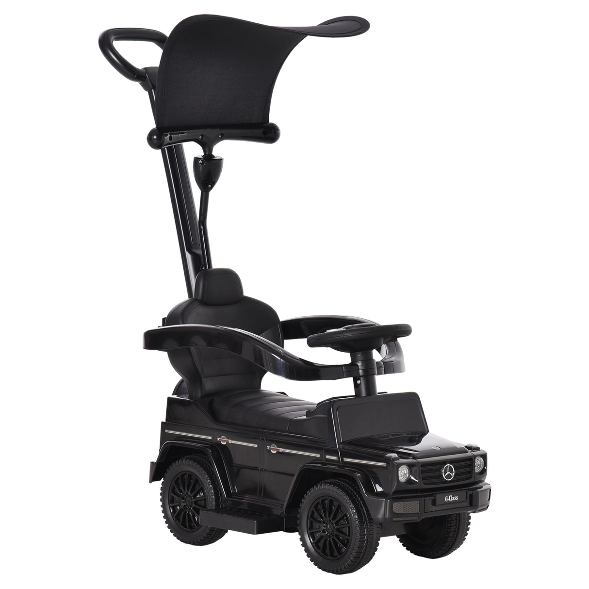 easycomfort easycomfort macchina a spinta per bambini 12 36 mesi con licenza mercedes tettuccio e maniglia di spinta 85 5x40 5x95 cm nero