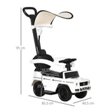 easycomfort easycomfort macchina a spinta per bambini 12 36 mesi con licenza mercedes tettuccio e maniglia di spinta 85 5x40 5x95 cm bianco