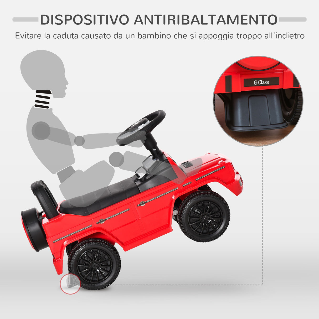 easycomfort easycomfort macchina giocattolo macchina cavalcabile per bambini 12 36 mesi mercedes benz g350 rossa
