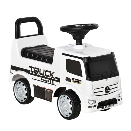 easycomfort easycomfort macchina cavalcabile per bambini eta 12 36 mesi macchina giocattolo bambi con volante fari e suoni licenza mercedes bianco