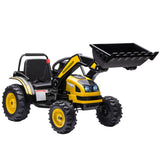 easycomfort easycomfort escavatore cavalcabile per bambini 3 5 anni ruspa giocattolo a batteria 6v con suoni e luci velocita 1 5 2 5 kmh 132cmx62cmx65cm giallo