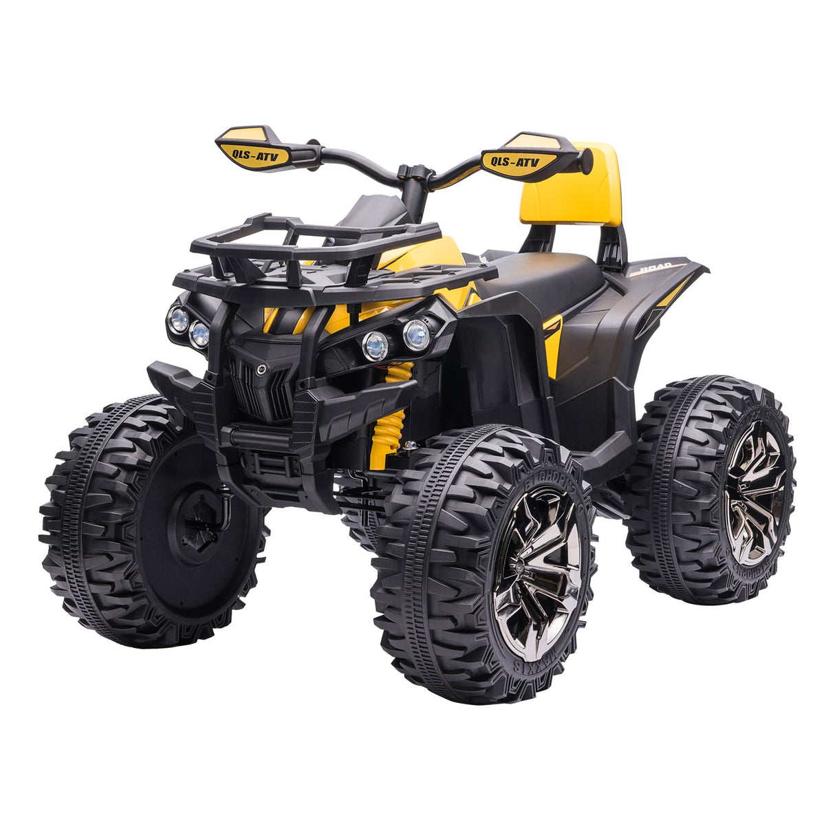 easycomfort easycomfort quad per bambini elettrico 12v con fari e batteria ricaricabile eta 3 5 anni 100x65x73cm giallo