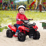 easycomfort easycomfort quad elettrico per bambini con batteria ricaricabile 6v pulsante acceleratore eta 18 36 mesi 70x42x45cm rosso