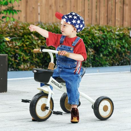 easycomfort easycomfort triciclo per bambini da 2 5 anni con seduta regolabile e campanello 70 5x50x58cm bianco