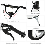 easycomfort easycomfort monopattino per bambini 5 regolabile doppi freni pneumatico gonfiabile