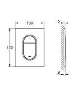 Piastra di Azionamento Placca Grohe ARENA COSMOPOLITAN S Oro Spazzolato 37624GN0