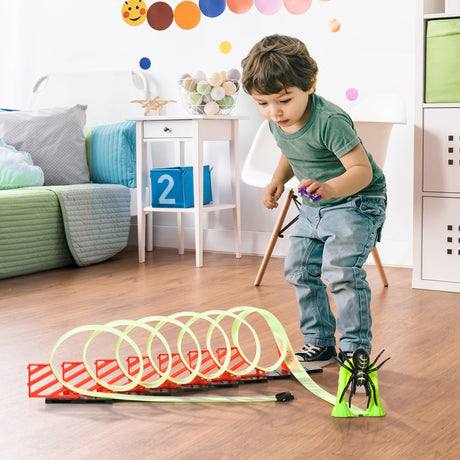 easycomfort easycomfort pista per macchinine con effetti luminosi e automobilina per bambini da 3 6 anni 86x67x21cm multicolore