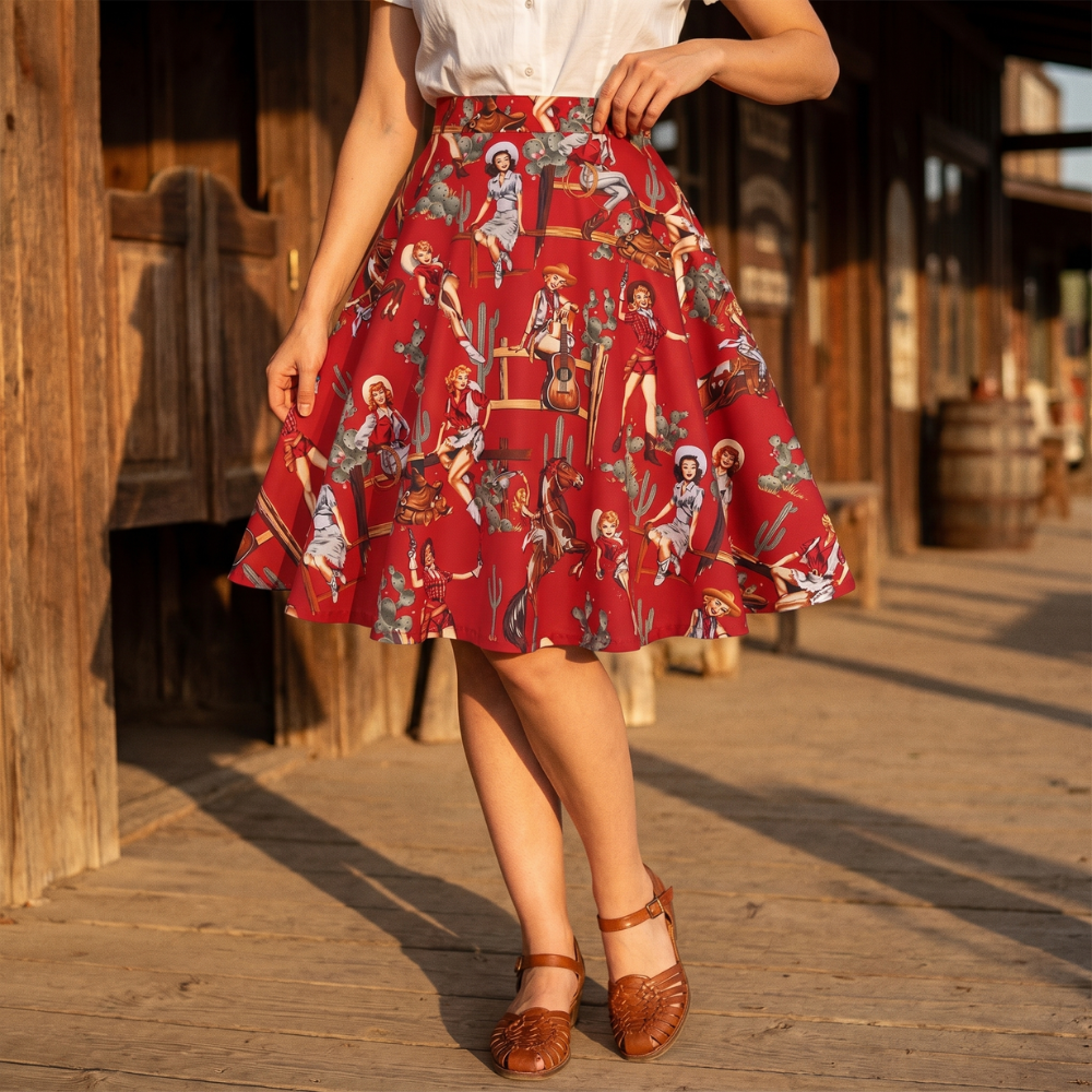 Retro Red Vintage Skirt 