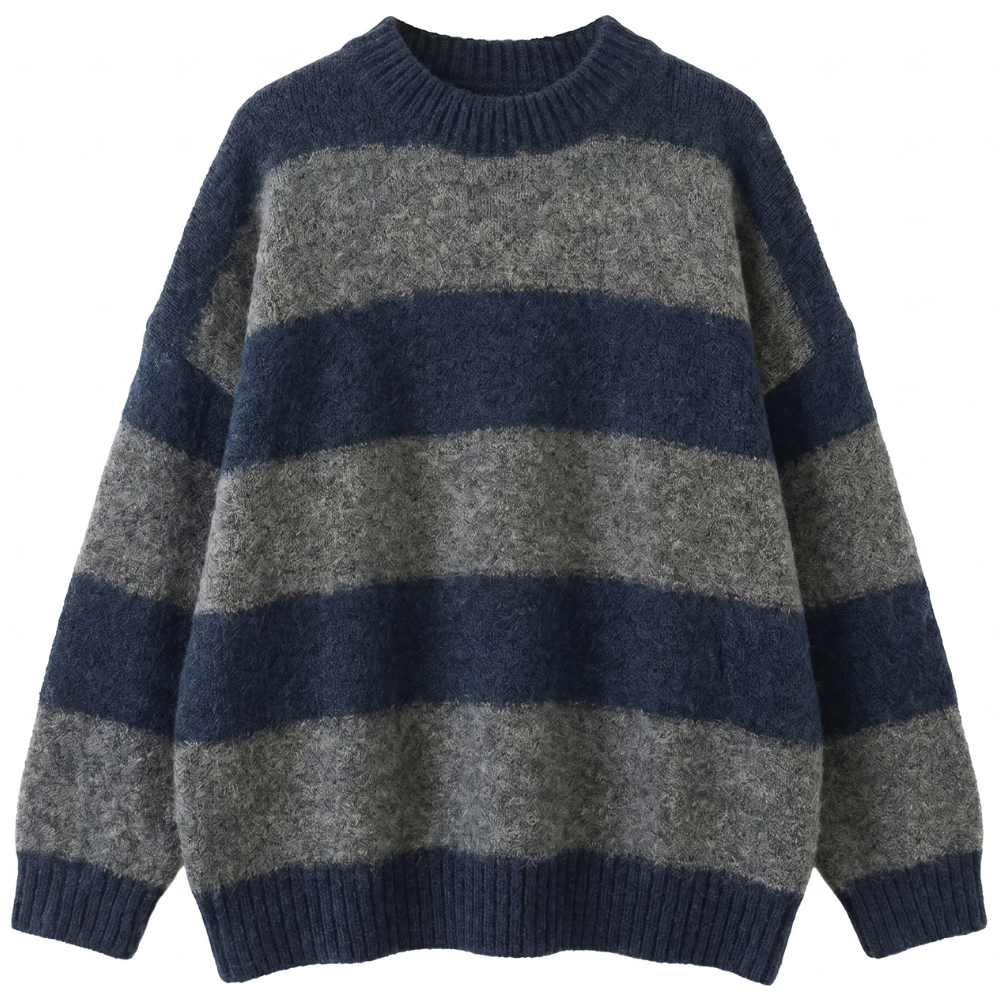 Vintage Women's Large Striped Wool Sweater