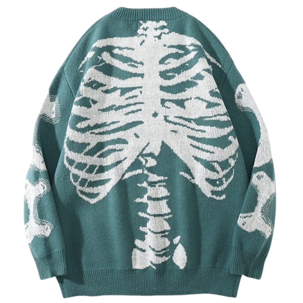 Vintage Men's Big Skeleton Sweater
