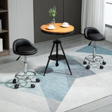easycomfort easycomfort set 2 sgabelli girevoli con ruote altezza regolabile e rivestimento similpelle pu 38x38x57 72cm